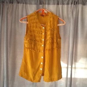 Curry Silk Button-up